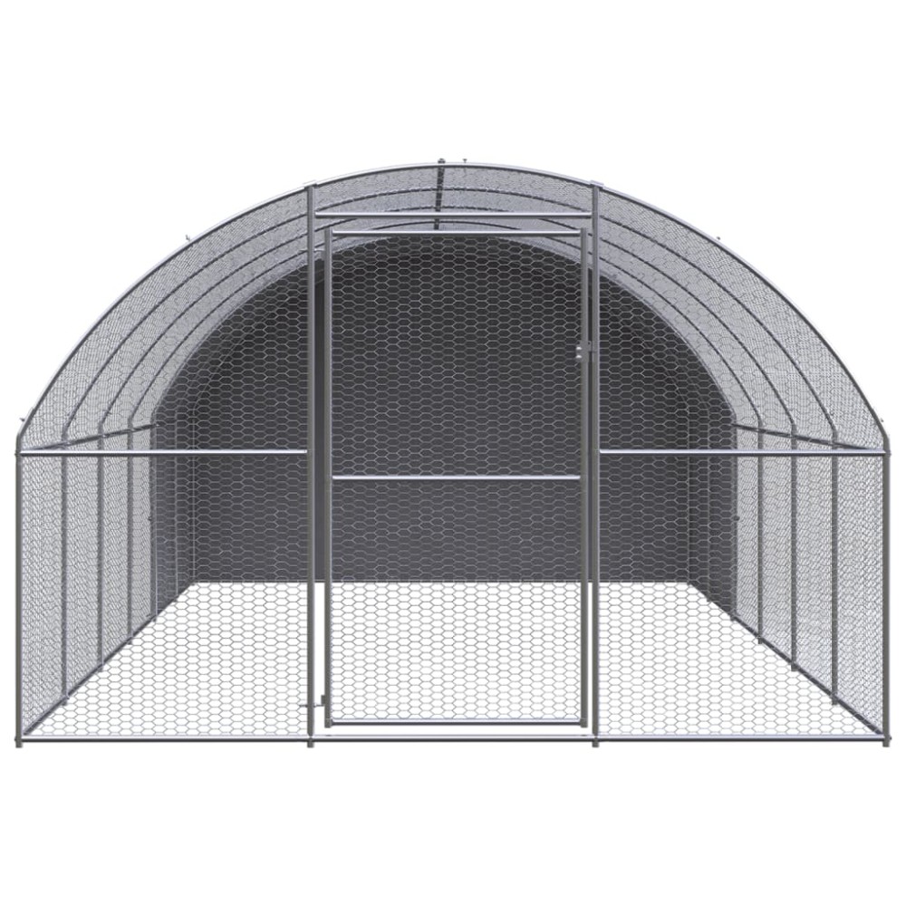 vidaXL Coteț de găini pentru exterior, 3x6x2 m, oțel zincat