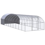 vidaXL Coteț de găini pentru exterior, 3x10x2 m, oțel zincat vidaXL Coteț de găini pentru exterior, 3x10x2 m, oțel zincat
