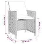 vidaXL Set mobilier de grădină cu perne, 9 piese, negru, poliratan vidaXL Set mobilier de grădină cu perne, 9 piese, negru, poliratan