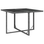 vidaXL Set mobilier grădină cu perne, 9 piese, gri, poliratan