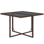 vidaXL Set mobilier de grădină, 5 piese, cu perne, maro, poliratan vidaXL Set mobilier de grădină, 5 piese, cu perne, maro, poliratan
