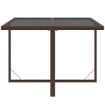 vidaXL Set mobilier de grădină, 5 piese, cu perne, maro, poliratan vidaXL Set mobilier de grădină, 5 piese, cu perne, maro, poliratan