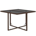 vidaXL Set mobilier de grădină cu perne, 9 piese, maro, poliratan