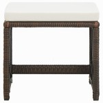 vidaXL Set mobilier de grădină cu perne, 9 piese, maro, poliratan