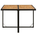 vidaXL Set mobilier de grădină cu perne, 9 piese, negru, poliratan