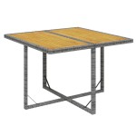 vidaXL Set mobilier grădină cu perne, 9 piese, gri, poliratan