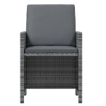 vidaXL Set mobilier grădină cu perne, 9 piese, gri, poliratan vidaXL Set mobilier grădină cu perne, 9 piese, gri, poliratan