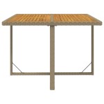 vidaXL Set mobilier pentru grădină cu perne, 9 piese, bej, poliratan