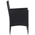 vidaXL Set mobilier grădină, 5 piese, negru, poliratan/sticlă tratată vidaXL Set mobilier grădină, 5 piese, negru, poliratan/sticlă tratată