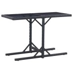 vidaXL Set mobilier grădină, 5 piese, negru, poliratan/sticlă tratată vidaXL Set mobilier grădină, 5 piese, negru, poliratan/sticlă tratată