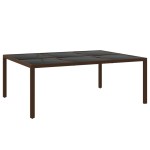 vidaXL Set mobilier de grădină, 11 piese, maro, poliratan vidaXL Set mobilier de grădină, 11 piese, maro, poliratan