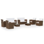 vidaXL Set mobilier de grădină cu perne, 8 piese, maro, poliratan vidaXL Set mobilier de grădină cu perne, 8 piese, maro, poliratan