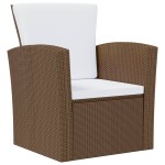 vidaXL Set mobilier de grădină cu perne, 8 piese, maro, poliratan vidaXL Set mobilier de grădină cu perne, 8 piese, maro, poliratan