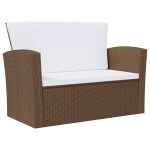 vidaXL Set mobilier de grădină cu perne, 8 piese, maro, poliratan vidaXL Set mobilier de grădină cu perne, 8 piese, maro, poliratan