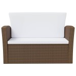 vidaXL Set mobilier de grădină cu perne, 8 piese, maro, poliratan vidaXL Set mobilier de grădină cu perne, 8 piese, maro, poliratan