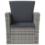 vidaXL Set mobilier de grădină cu perne, 8 piese, gri, poliratan vidaXL Set mobilier de grădină cu perne, 8 piese, gri, poliratan