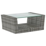 vidaXL Set mobilier de grădină cu perne, 8 piese, gri, poliratan vidaXL Set mobilier de grădină cu perne, 8 piese, gri, poliratan