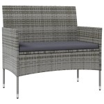 vidaXL Set mobilier de grădină cu perne, 8 piese, gri, poliratan vidaXL Set mobilier de grădină cu perne, 8 piese, gri, poliratan