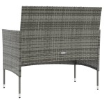 vidaXL Set mobilier de grădină cu perne, 8 piese, gri, poliratan vidaXL Set mobilier de grădină cu perne, 8 piese, gri, poliratan