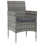 vidaXL Set mobilier de grădină cu perne, 8 piese, gri, poliratan vidaXL Set mobilier de grădină cu perne, 8 piese, gri, poliratan