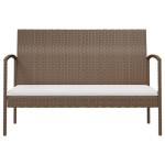 vidaXL Set mobilier de grădină cu perne, 8 piese, maro, poliratan vidaXL Set mobilier de grădină cu perne, 8 piese, maro, poliratan