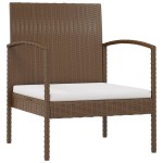 vidaXL Set mobilier de grădină cu perne, 8 piese, maro, poliratan vidaXL Set mobilier de grădină cu perne, 8 piese, maro, poliratan