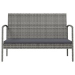 vidaXL Set mobilier de grădină cu perne, 8 piese, gri, poliratan vidaXL Set mobilier de grădină cu perne, 8 piese, gri, poliratan