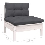 vidaXL Set mobilier grădină cu perne, antracit, 3 piese, lemn de pin vidaXL Set mobilier grădină cu perne, antracit, 3 piese, lemn de pin