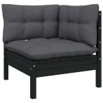 vidaXL Set mobilier grădină cu perne antracit, 3 piese, lemn de pin vidaXL Set mobilier grădină cu perne antracit, 3 piese, lemn de pin