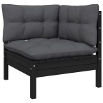 vidaXL Set mobilier grădină cu perne antracit, 5 piese, lemn de pin vidaXL Set mobilier grădină cu perne antracit, 5 piese, lemn de pin