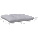 vidaXL Set mobilier grădină cu perne, 4 piese, gri, lemn de pin
