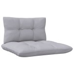 vidaXL Set mobilier de grădină cu perne, 8 piese, gri, lemn de pin vidaXL Set mobilier de grădină cu perne, 8 piese, gri, lemn de pin