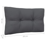 vidaXL Set mobilier de grădină cu perne, 8 piese, antracit, lemn pin vidaXL Set mobilier de grădină cu perne, 8 piese, antracit, lemn pin