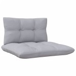 vidaXL Set mobilier grădină cu perne, 13 piese, gri, lemn de pin