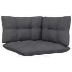 vidaXL Set mobilier de grădină cu perne, 8 piese, antracit, lemn pin vidaXL Set mobilier de grădină cu perne, 8 piese, antracit, lemn pin