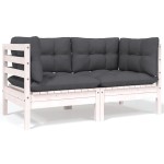 vidaXL Set mobilier de grădină cu perne, 9 piese, antracit, lemn pin vidaXL Set mobilier de grădină cu perne, 9 piese, antracit, lemn pin