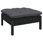 vidaXL Set mobilier de grădină cu perne, 9 piese, antracit, lemn pin vidaXL Set mobilier de grădină cu perne, 9 piese, antracit, lemn pin