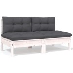 vidaXL Set mobilier grădină cu perne, 4 piese, lemn masiv de pin
