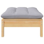 vidaXL Set mobilier grădină cu perne gri, 7 piese, lemn masiv de pin