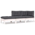 vidaXL Set mobilier grădină cu perne, 8 piese, lemn masiv pin