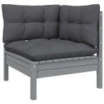 vidaXL Set mobilier grădină cu perne, 8 piese, lemn masiv pin