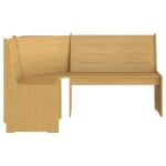 vidaXL Set mobilier de bucătărie „REINE”, 3piese, maro miere, lemn pin