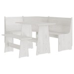 vidaXL Set mobilier de bucătărie „REINE”, 3 piese, alb, lemn masiv pin
