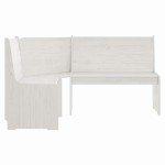 vidaXL Set mobilier de bucătărie „REINE”, 3 piese, alb, lemn masiv pin
