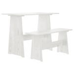vidaXL Set mobilier de bucătărie „REINE”, 3 piese, alb, lemn masiv pin