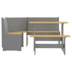 vidaXL Set mobilier bucătărie „REINE”, 3piese, maro miere&gri lemn pin vidaXL Set mobilier bucătărie „REINE”, 3piese, maro miere&gri lemn pin