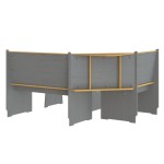 vidaXL Set mobilier bucătărie „REINE”, 3piese, maro miere&gri lemn pin vidaXL Set mobilier bucătărie „REINE”, 3piese, maro miere&gri lemn pin