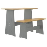 vidaXL Set mobilier bucătărie „REINE”, 3piese, maro miere&gri lemn pin vidaXL Set mobilier bucătărie „REINE”, 3piese, maro miere&gri lemn pin