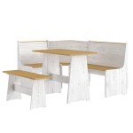 vidaXL Set mobilier bucătărie „REINE”, 3piese, maro miere&alb lemn pin vidaXL Set mobilier bucătărie „REINE”, 3piese, maro miere&alb lemn pin