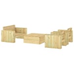 vidaXL Set mobilier de grădină, 4 piese, lemn de pin tratat vidaXL Set mobilier de grădină, 4 piese, lemn de pin tratat